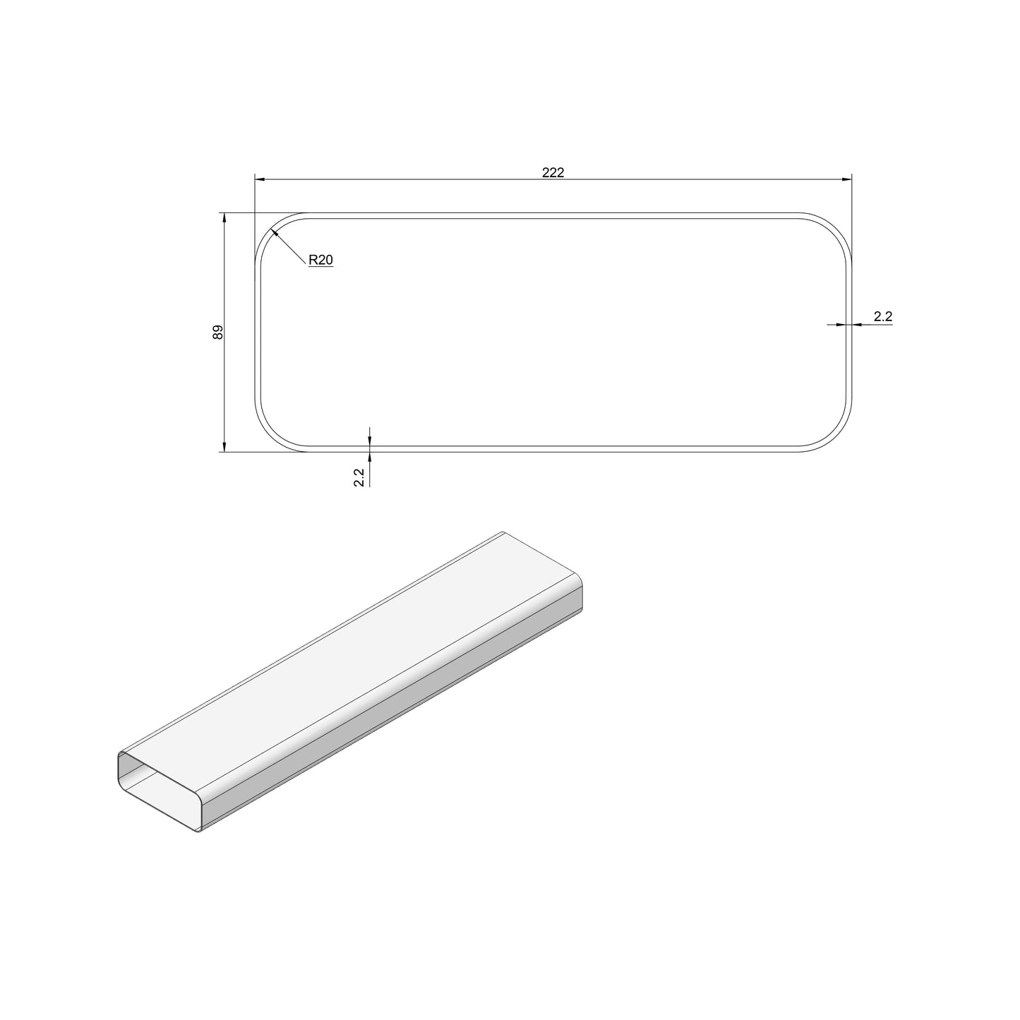 RECHTECKROHR - KIT0120991