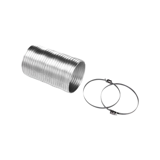 Tubo Rotondo Alluminio Flessibile  + Fascette - KIT0094727